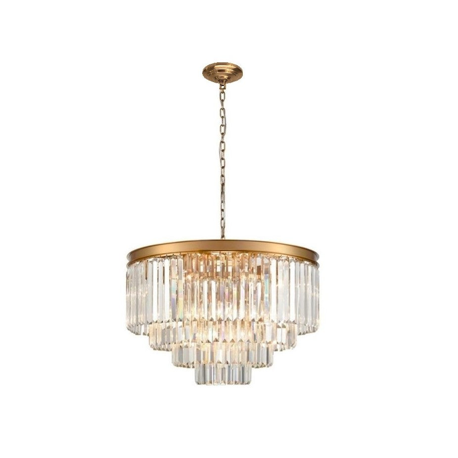 MARF 4-Tier Crystal Chandelier 11 Light 600mm (Brass)