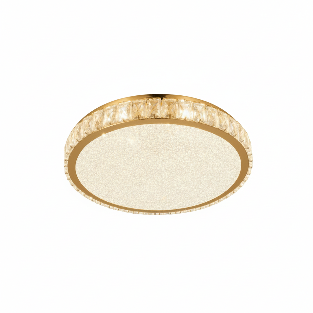 EDAN Crystal Ceiling Light Tri-Colour LED 500mm (Gold)