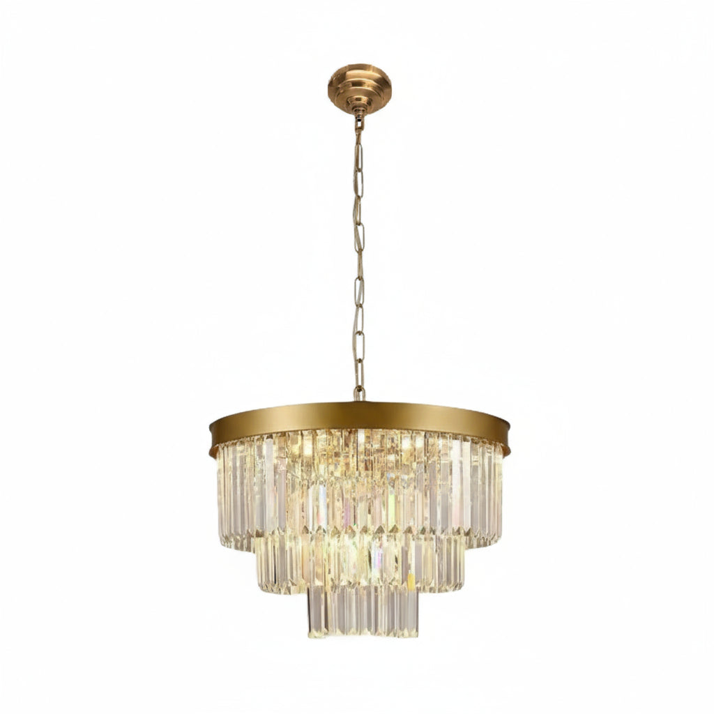 MARF 3-Tier Crystal Chandelier 6 Light 500mm (Brass)