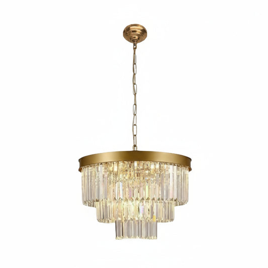 MARF 3-Tier Crystal Chandelier 6 Light 500mm (Brass)