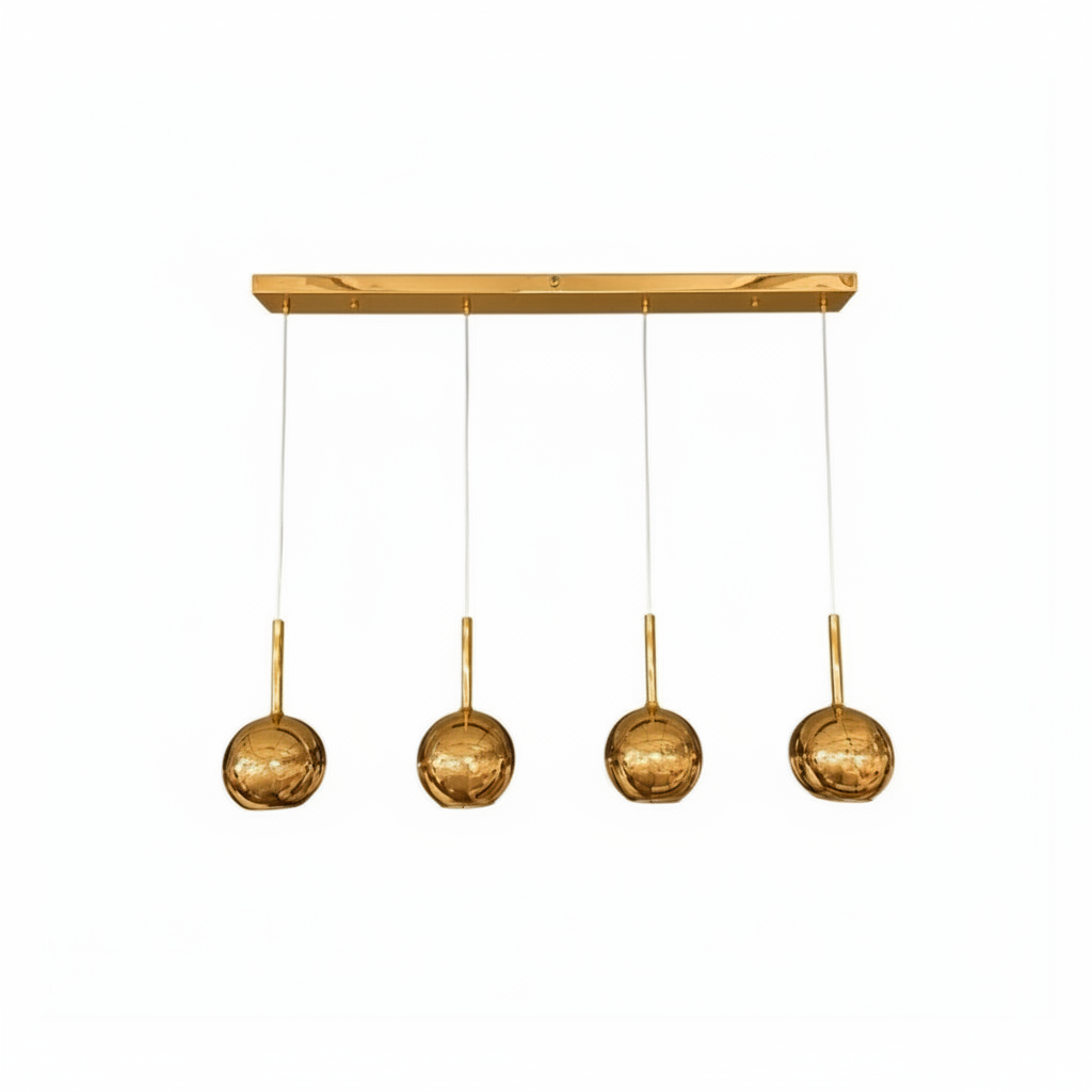 WINKA 4 Light Modern Glass Pendant (Gold)
