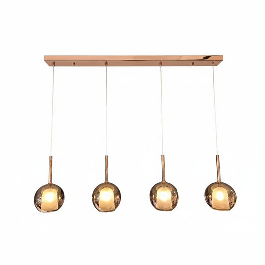 WINKA 4 Light Modern Glass Pendant (Rose Gold)