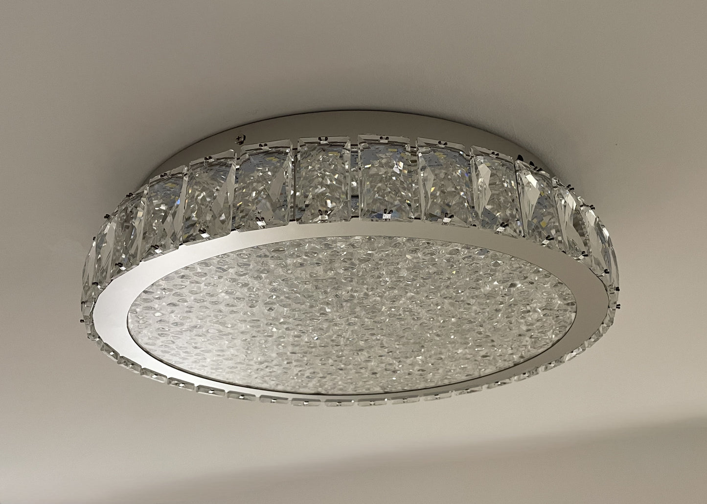 EDAN Crystal Ceiling Light Tri-Colour LED 400mm (Chrome)