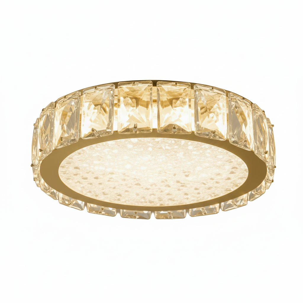 EDAN Crystal Ceiling Light Tri-Colour LED 300mm (Gold)