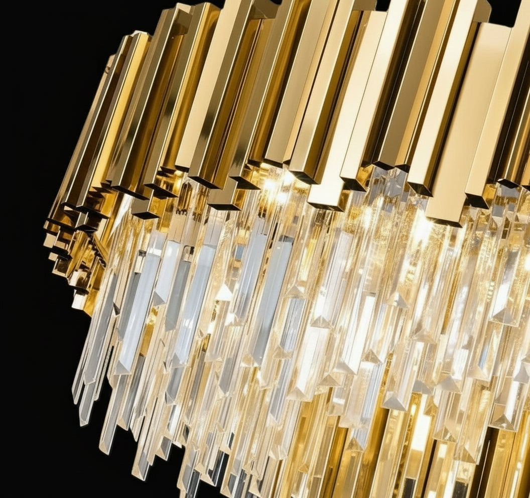 SOPHIE Crystal Chandelier 12 Light 800mm Gold