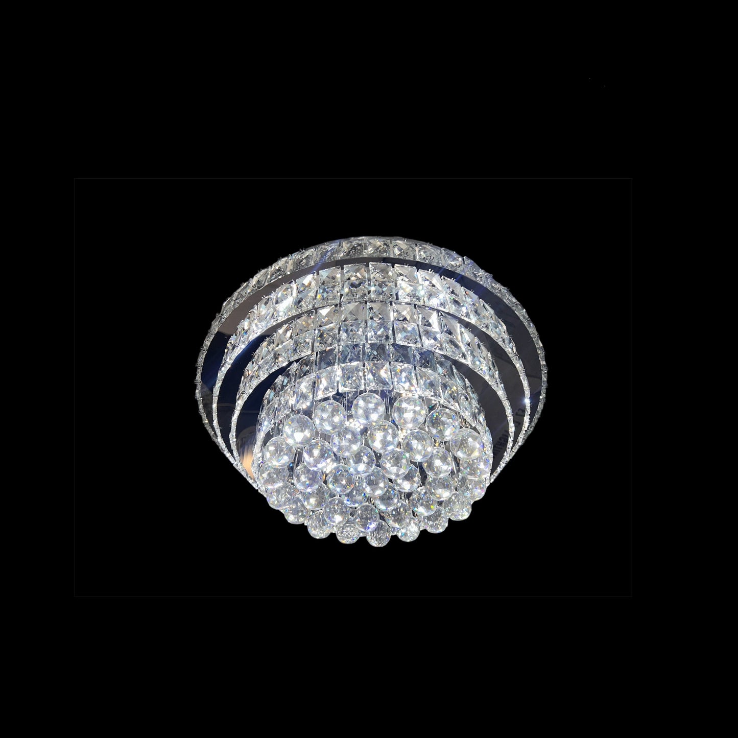 NORRIS Crystal Ceiling Light Tri-Colour LED 600mm (Chrome)