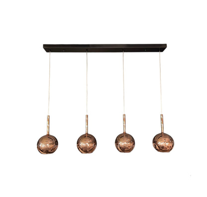 WINKA 4 Light Modern Glass Pendant (Rose Gold Glass)