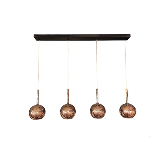WINKA 4 Light Modern Glass Pendant (Rose Gold Glass)