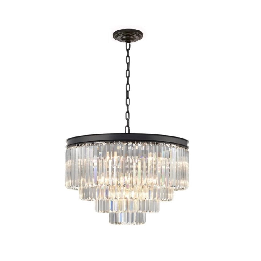 MARF 4-Tier Crystal Chandelier 11 Light 600mm (Black)