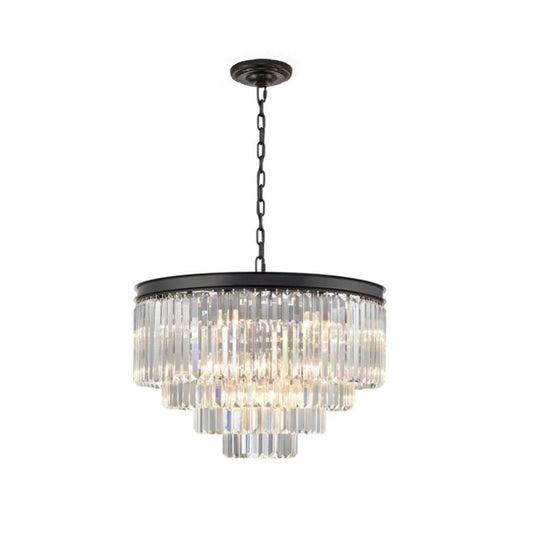 MARF 4-Tier Crystal Chandelier 11 Light 600mm (Black)