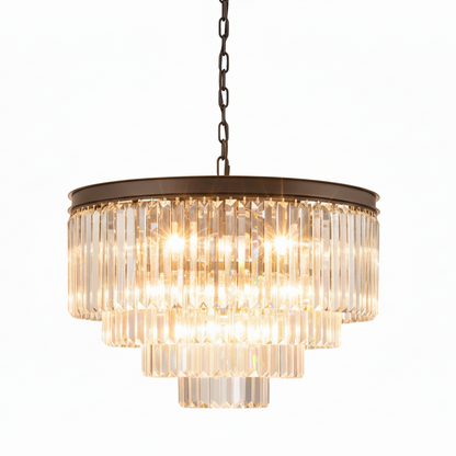 MARF 4-Tier Crystal Chandelier 11 Light 600mm (Black)