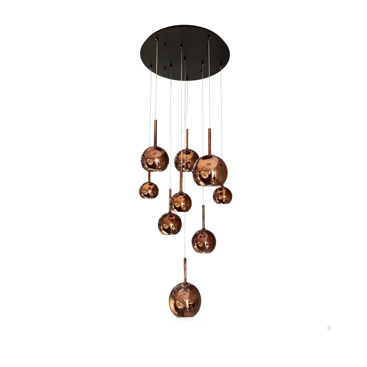 WINKA 9 Light Modern Glass Pendant (Rose Gold Glass)