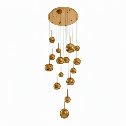 WINKA 15 Light Modern Glass Pendant (Gold)