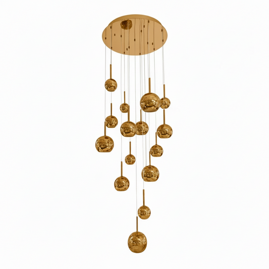 WINKA 15 Light Modern Glass Pendant (Gold)