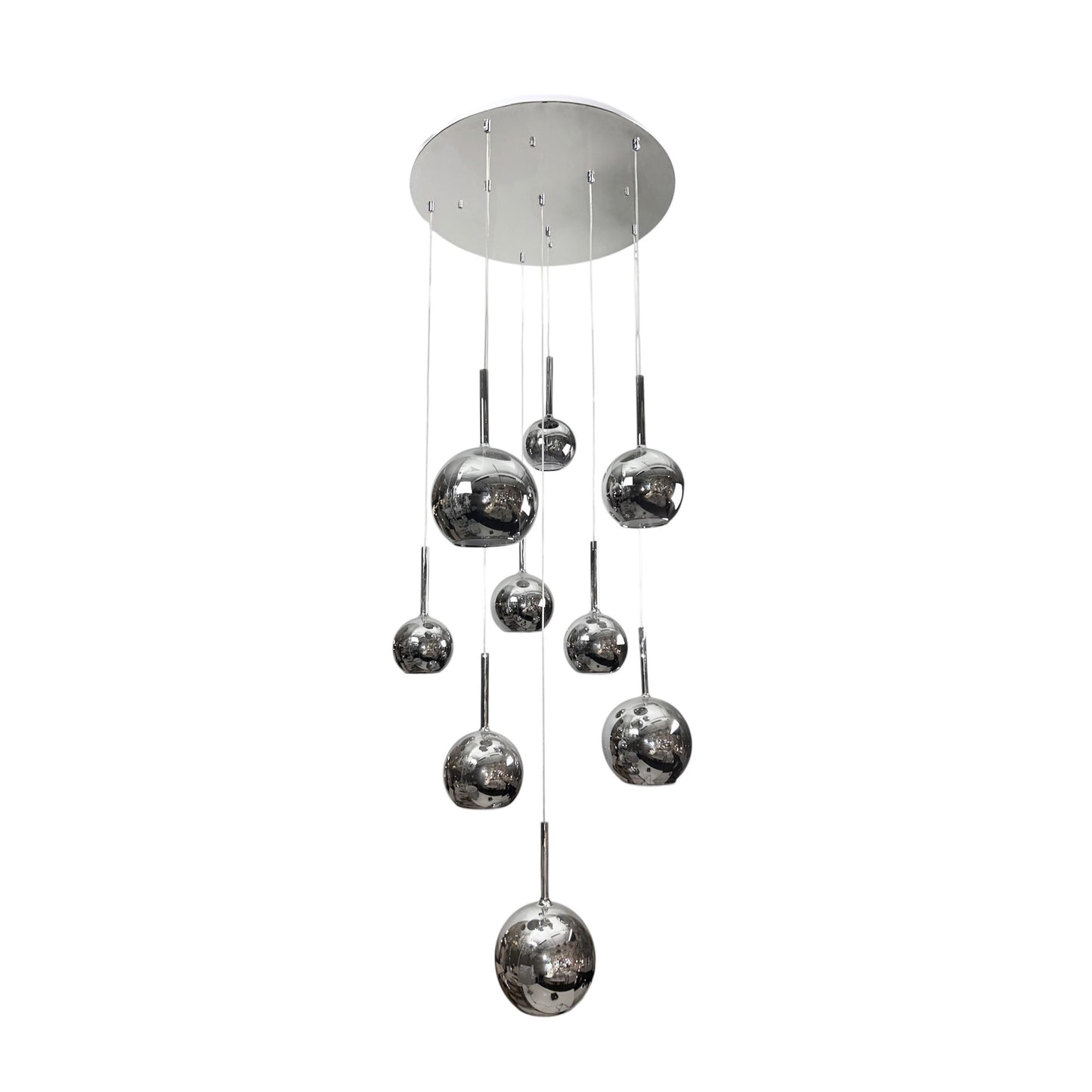 WINKA 9 Light Modern Glass Pendant (Chrome)