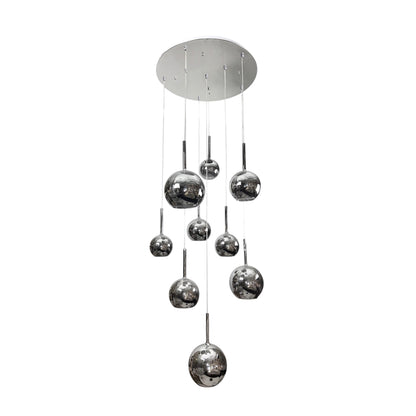 WINKA 9 Light Modern Glass Pendant (Chrome)