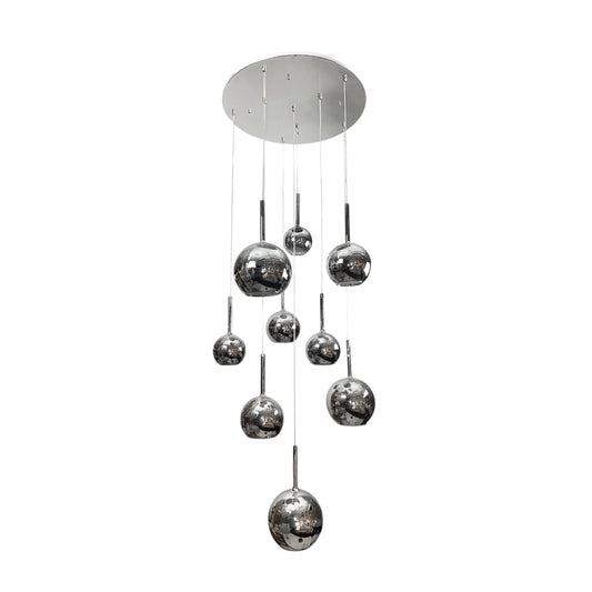 WINKA 9 Light Modern Glass Pendant (Chrome)