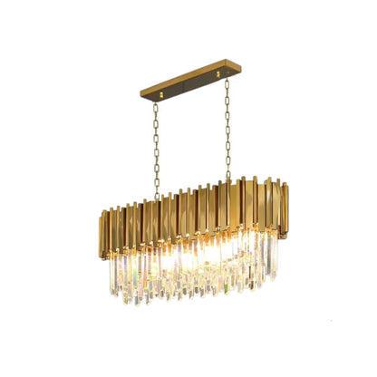 SOPHIE Crystal Chandelier 8 Light Oval 900mm (Gold)