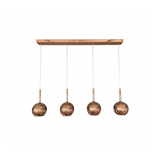 WINKA 4 Light Modern Glass Pendant (Rose Gold)