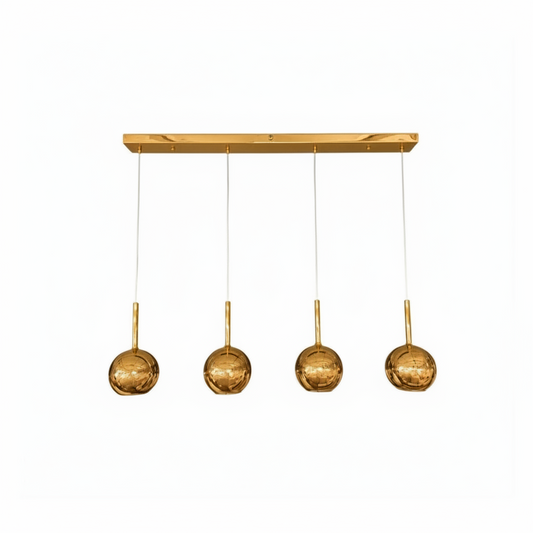 WINKA 4 Light Modern Glass Pendant (Gold)