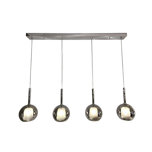 WINKA 4 Light Modern Glass Pendant (Chrome)