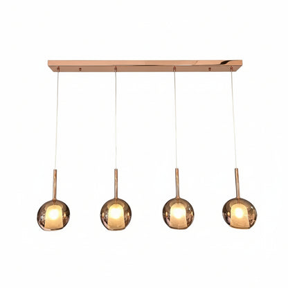 WINKA 4 Light Modern Glass Pendant (Rose Gold)