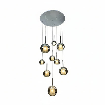 WINKA 9 Light Modern Glass Pendant (Chrome)