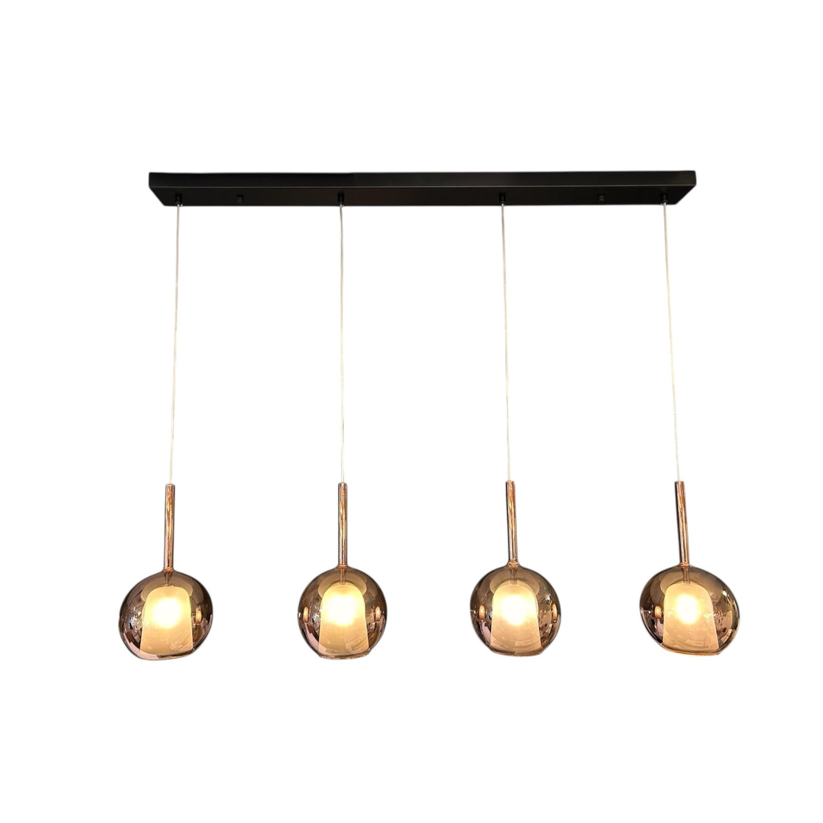 WINKA 4 Light Modern Glass Pendant (Rose Gold Glass)