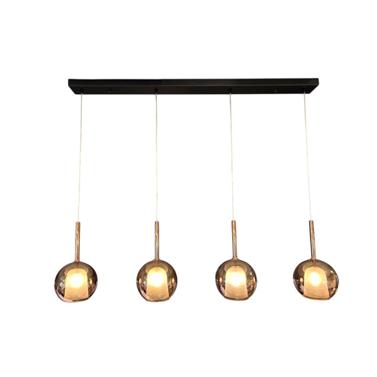WINKA 4 Light Modern Glass Pendant (Rose Gold Glass)