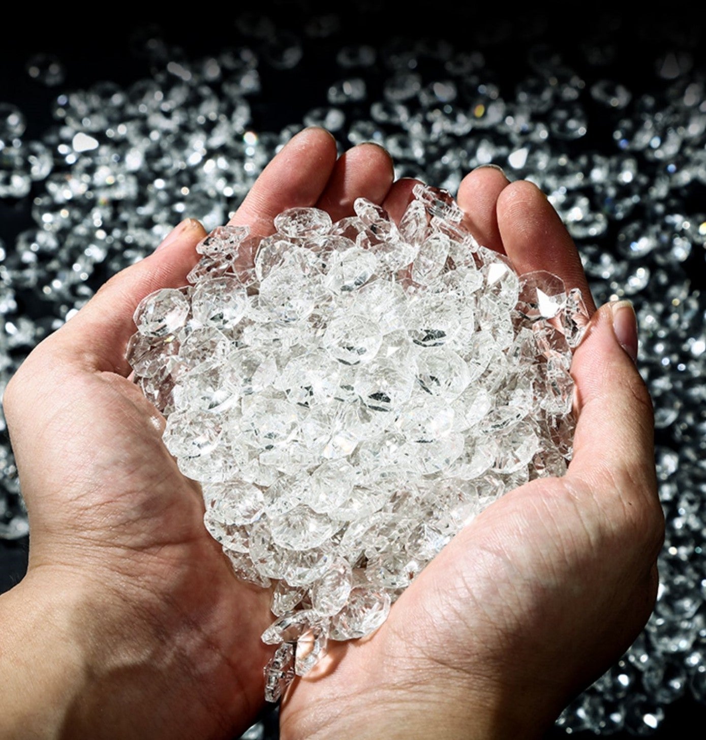 EDAN Crystal Ceiling Light Tri-Colour LED 400mm (Gold)