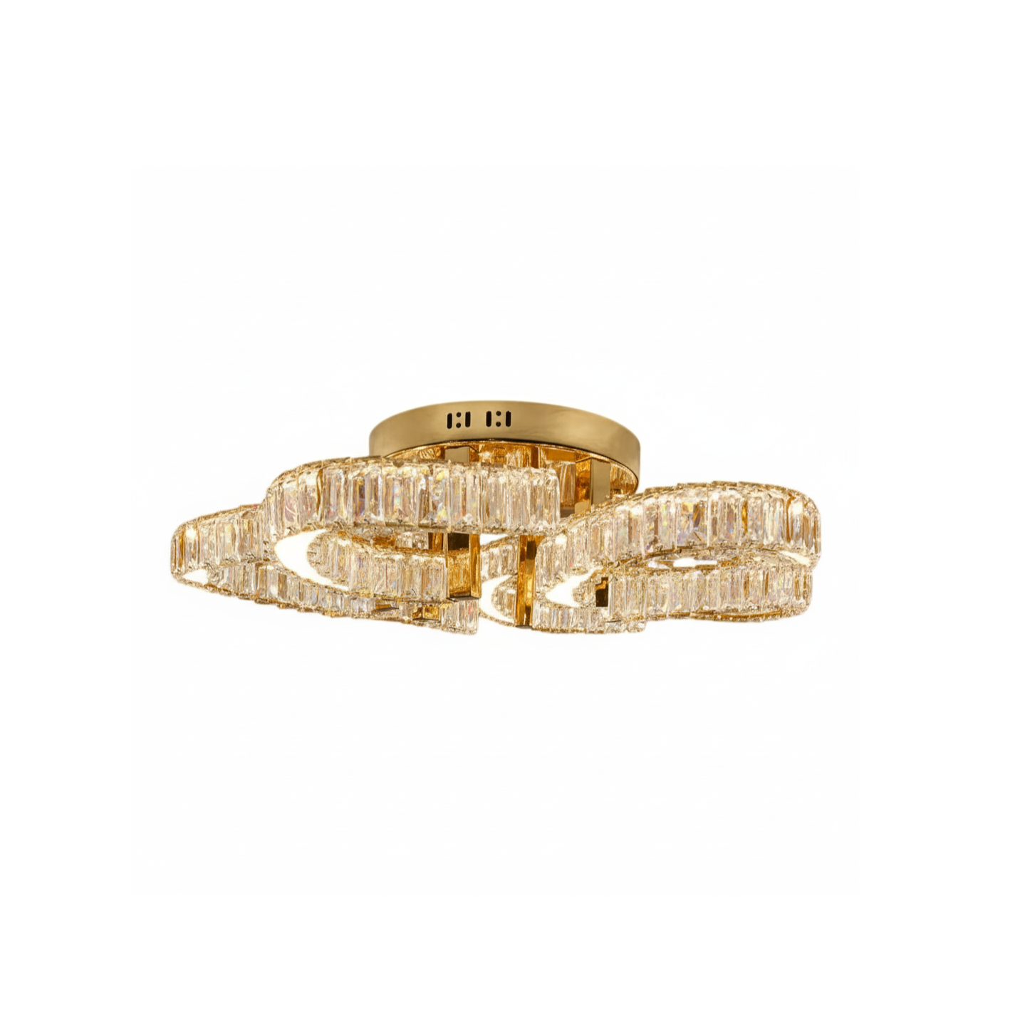 CIAO 5 Ring Crystal Light CTC Tri-Colour LED 550mm (Gold)