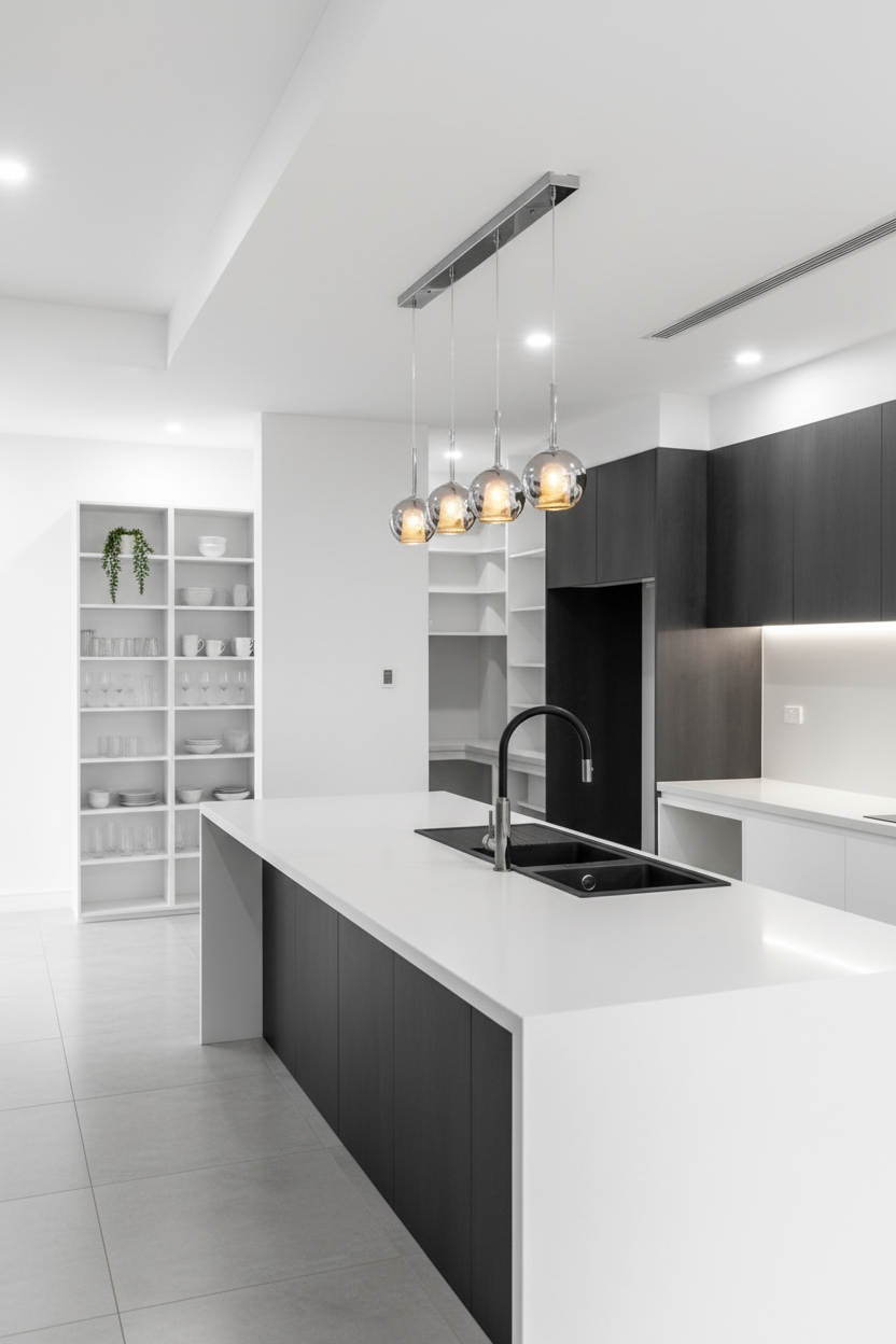 WINKA 4 Light Modern Glass Pendant (Chrome)