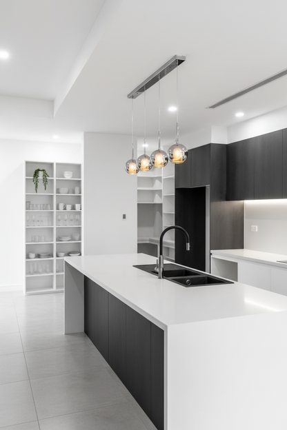 WINKA 4 Light Modern Glass Pendant (Chrome)