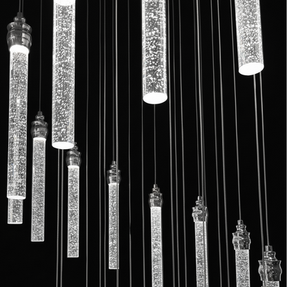 LENA 30 Stick Crystal Chandelier Tri-Colour LED (Chrome)