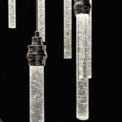 LENA 15 Stick Crystal Chandelier Tri-Colour LED (Chrome)