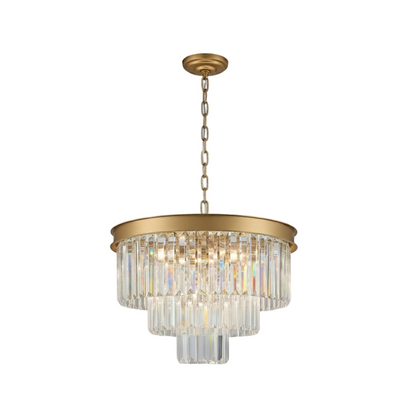 MARF 3-Tier Crystal Chandelier 6 Light 500mm (Brass)