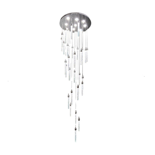 LENA 30 Stick Crystal Pendant Tri-Colour LED (Chrome)