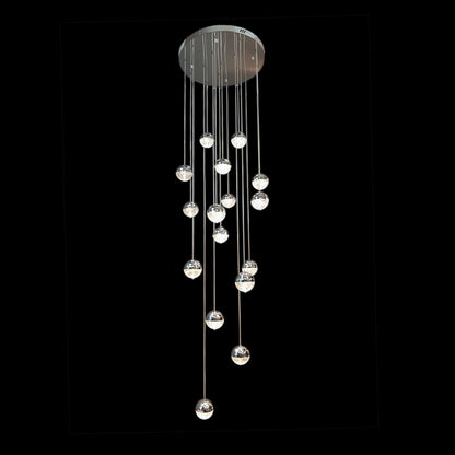BILLY 16 Light Crystal Pendant Tri-Colour LED (Chrome)