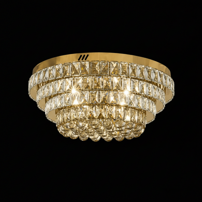 NORRIS Crystal Ceiling Light Tri-Colour LED 600mm (Gold)