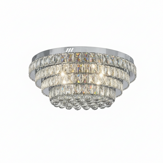 NORRIS Crystal Ceiling Light Tri-Colour LED 600mm (Chrome)
