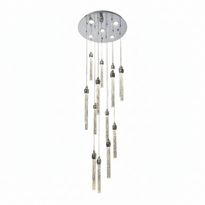 LENA 15 Stick Crystal Chandelier Tri-Colour LED (Chrome)