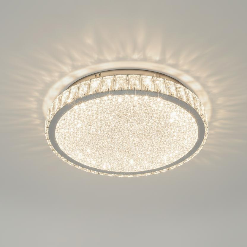 EDAN Crystal Ceiling Light Tri-Colour LED 500mm (Chrome)